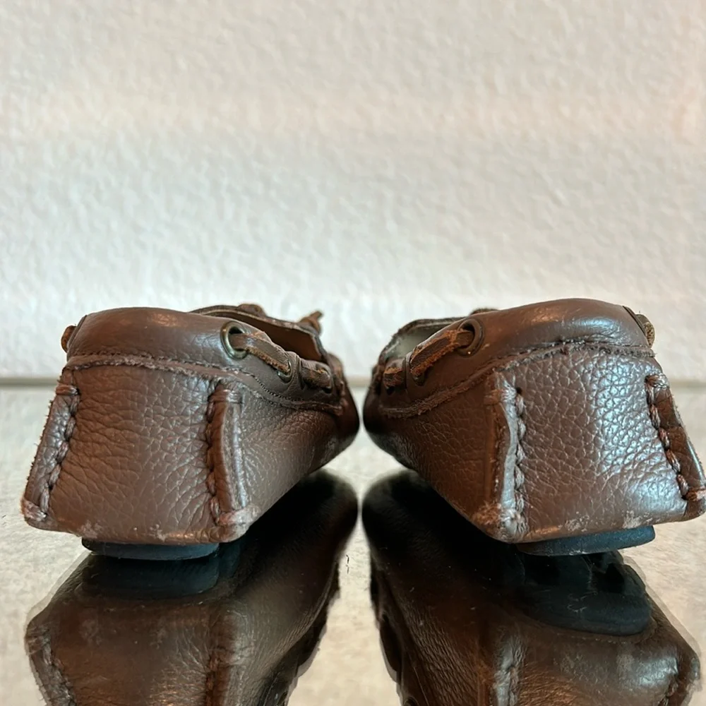 Janie and Jack-brown leather loafer - Picture 4 of 7